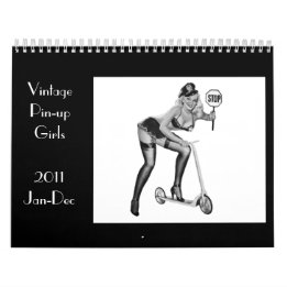 Calendario 5 Chicas Pin-up Vintage 2011 Ene-Dic