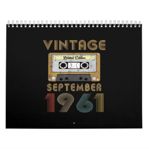Calendario 60 Años - Vintage Hecho En Septiembre De 1961 60