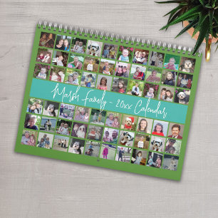 Calendario 60 Foto Personalizado Modern Family Green Verde az