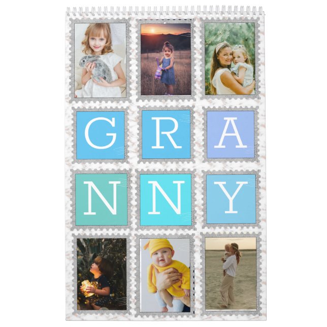Calendario 6 Seis Collages de fotos Cute Baby Family Love Gra (Tapa)