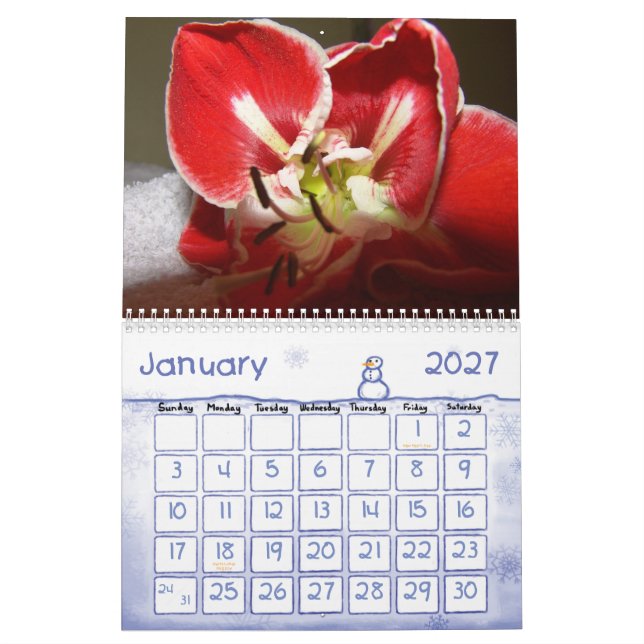Calendario 8 de la flor (Jan 2027)