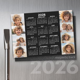 Calendario - 8 fotos - Magnate blanco negro básico