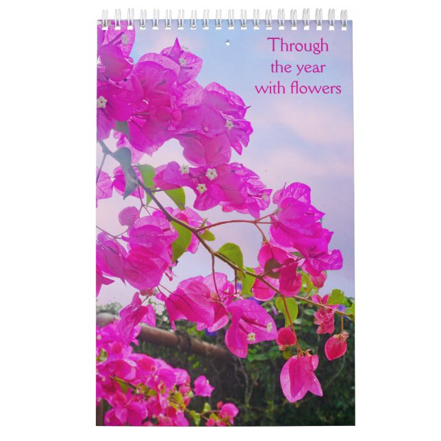 Calendario A lo largo del año con flores (Tapa)