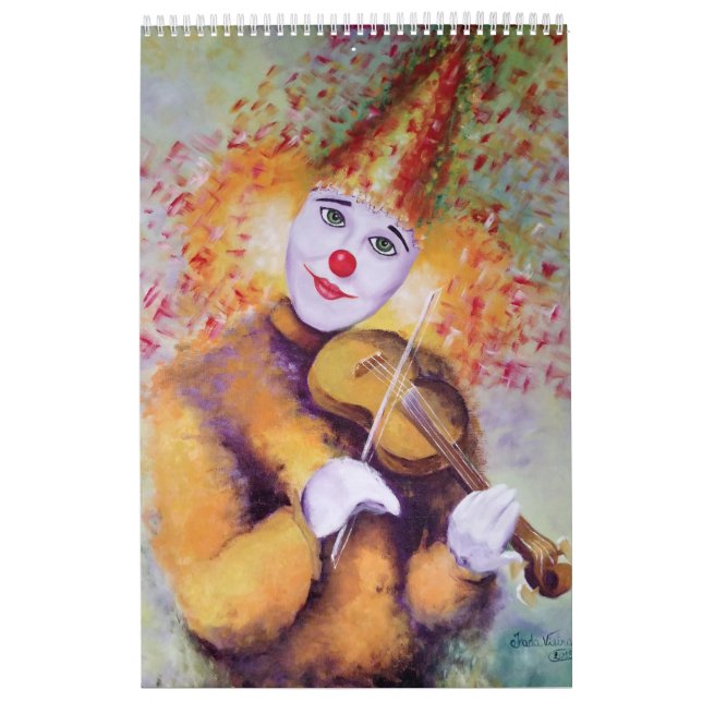 Calendario A sweet clown playing the violin (Tapa)