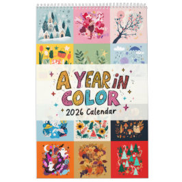 Calendario A Year in Color 2026 Wall