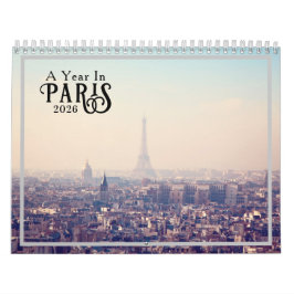 Calendario A Year in Paris 2026 Calendar