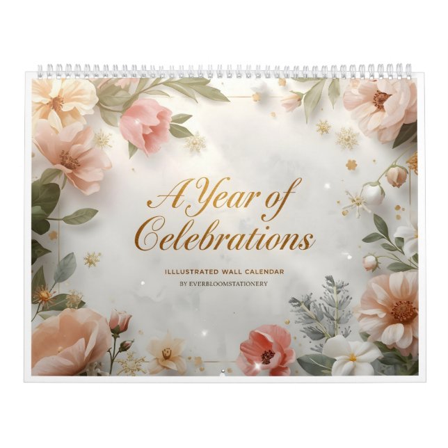 Calendario A Year of Celebrations – Illustrated Wall Calendar (Tapa)