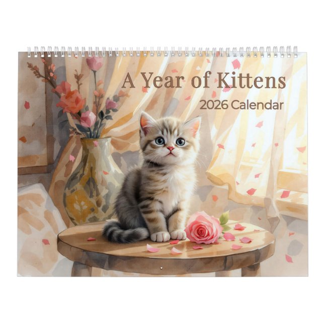 Calendario A Year of Kittens 2026 Wall Calendar (Tapa)