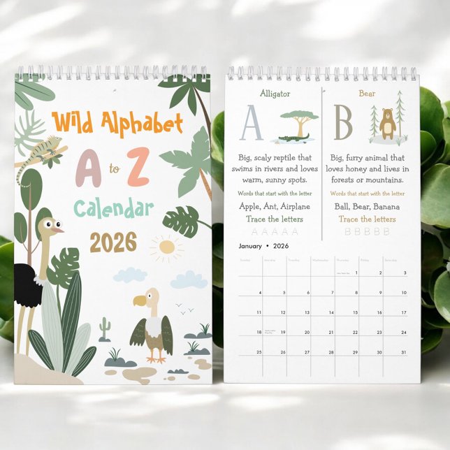 Calendario ABC Wild Animal Alphabet Kids Educational Calendar (Subido por el creador)