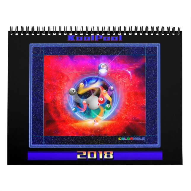 Calendario abstracto de la piscina 2018 y del (Tapa)