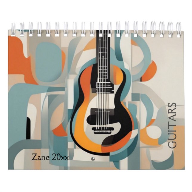 Calendario Abstracto Guitar Watercolor (Tapa)