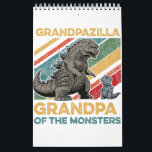 Calendario Abuelo Abuelo De Monstruos Halloween Christm<br><div class="desc">Acepta el monstruoso espíritu de Halloween y Navidades con nuestra camiseta familiar "Grandpazilla". Una mezcla única de diversión festiva y espeluznante.</div>