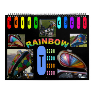 Calendario ¡Actualizado! Arco iris 2013 de la motocicleta --