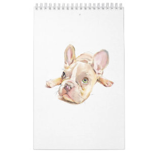 Calendario Acuarela de Bulldog Francés – Frenchie 