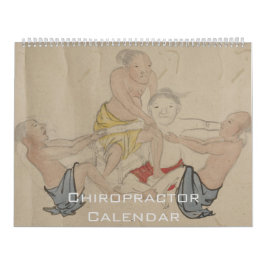 Calendario Acuarela del terapeuta de la quiropráctica del