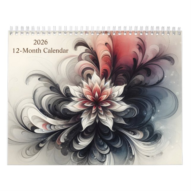 Calendario Acuarela Vibrante Psicodélica Resumen Art. 2026 (Tapa)
