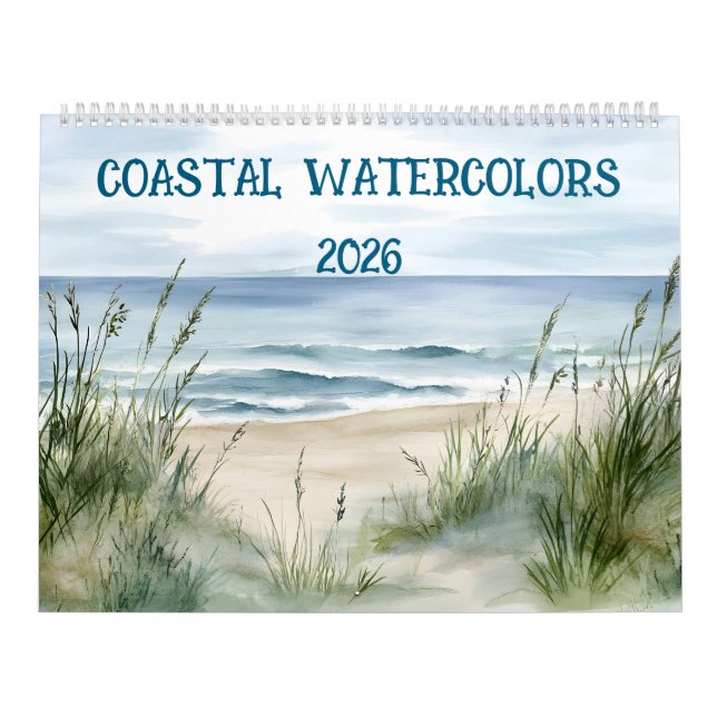 Calendario Acuarelas costeras 2026 (Tapa)