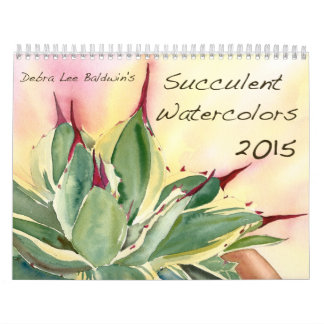 Calendario Acuarelas suculentas 2015 de Debra Lee Baldwin