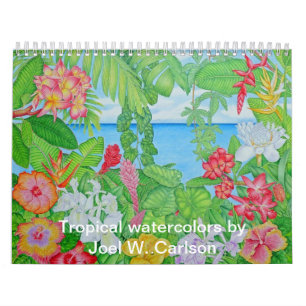 Calendario Acuarelas tropicales