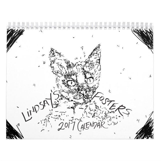 Calendario adoptivo del gatito de Lindsay 2017 (Tapa)