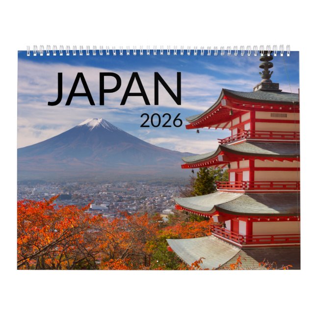 Calendario Aesthetic Japanese Landscapes & Temples 2026  (Tapa)