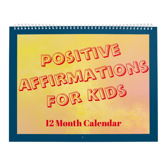 Calendario Afirmaciones positivas para niños y aulas (Tapa)