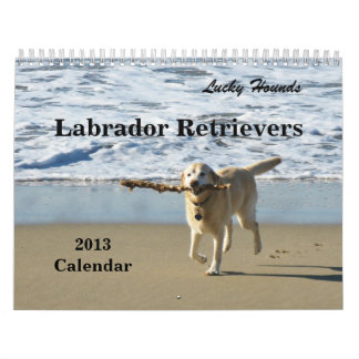 Calendario afortunado 2013 del labrador retriever