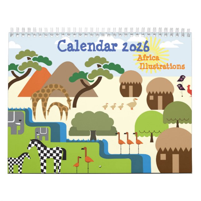 Calendario Africa Illustrations Calendar (Tapa)
