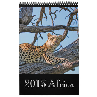 Calendario África salvaje animal 2013 (CUALQUIER AÑO)