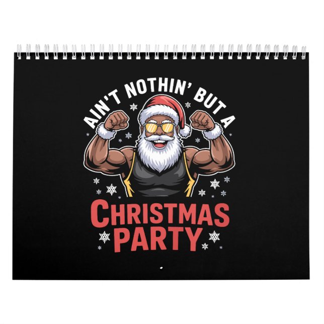 Calendario African American Santa Claus Christmas Pajama (Tapa)