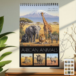 Calendario African Animals Calendar 2026 / African Wildlife