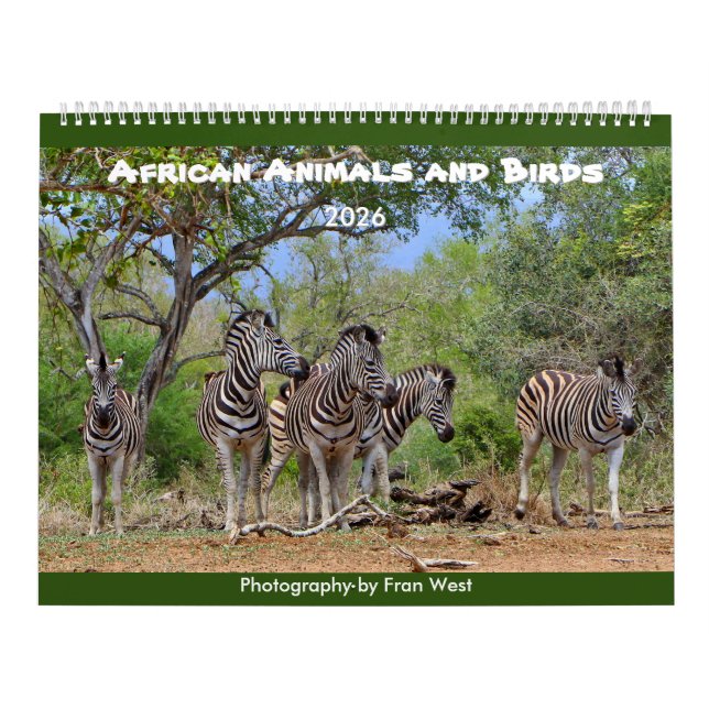 Calendario Africano de Animales y Aves 2026 (Tapa)