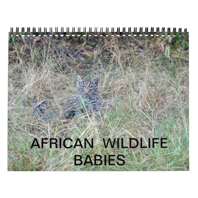 Calendario AFRICANO DE BEBÉS DE VIDA SILVESTRE (Tapa)