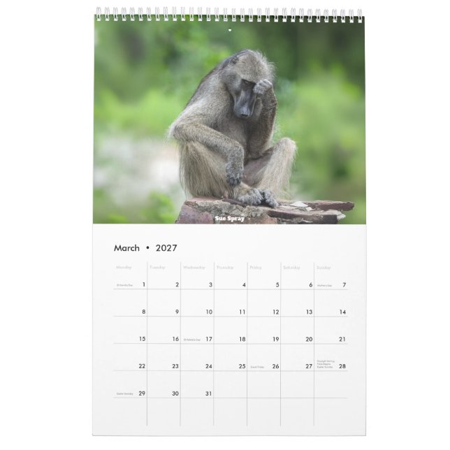 Calendario Africano de Vida Silvestre 2026 (Mar 2027)
