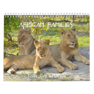 Calendario africano del personalizado de las