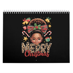 Calendario Afroamericana Navidad Moño Despeinado Mamá Negra