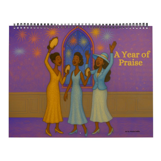 Calendario afroamericano de un año de alabanza (Tapa)