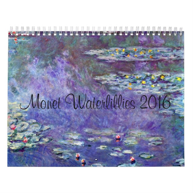 Calendario Agua Lillies 2016 de Monet (Tapa)