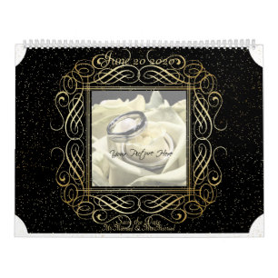 Calendario Ahorre la escritura elegante de la mirada de los