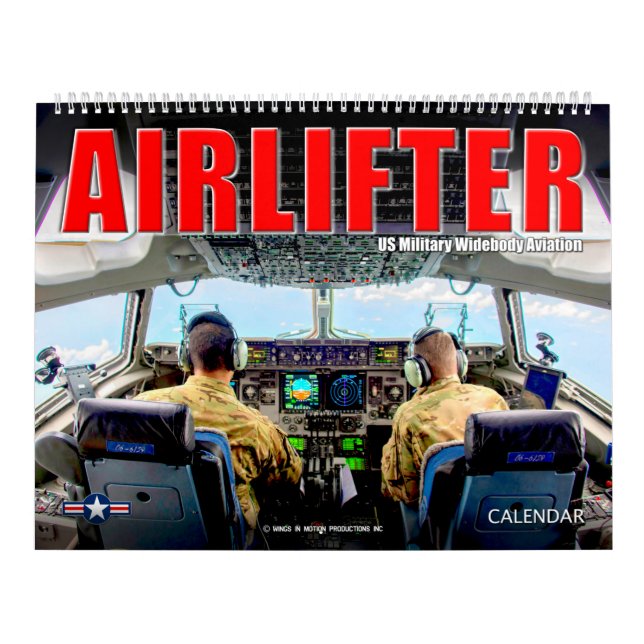 Calendario AIRLIFTER - Aviación de cuerpo amplio militar de l (Tapa)