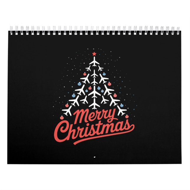 Calendario Airplane Christmas Tree Pilot (Tapa)