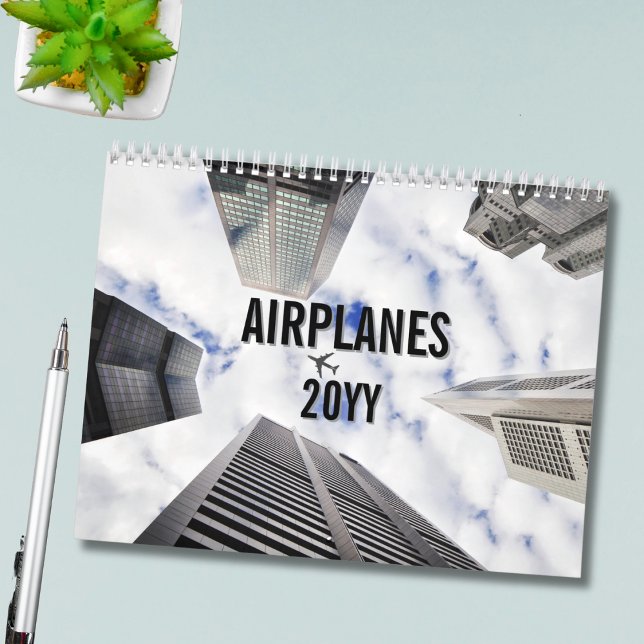 Calendario Airplane  Photo Pilot Aviator Fun Simple 12 Month (Subido por el creador)