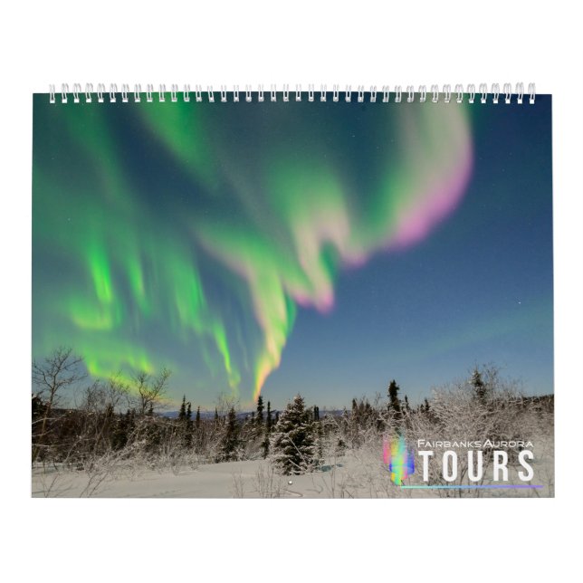 Calendario Alaska Aurora de Fairbanks Aurora Tours (Tapa)