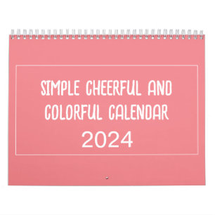 Calendario alegre y colorido simple