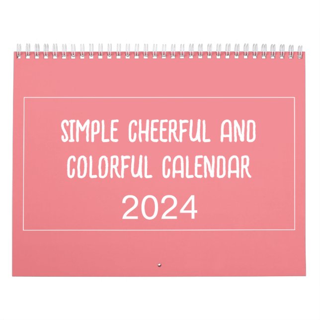 Calendario alegre y colorido simple (Tapa)