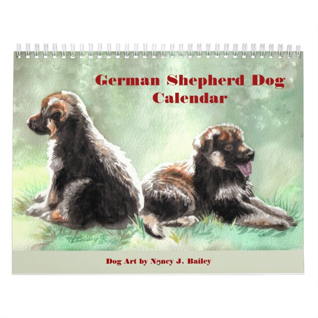 Calendario alemán de perros pastores (Tapa)