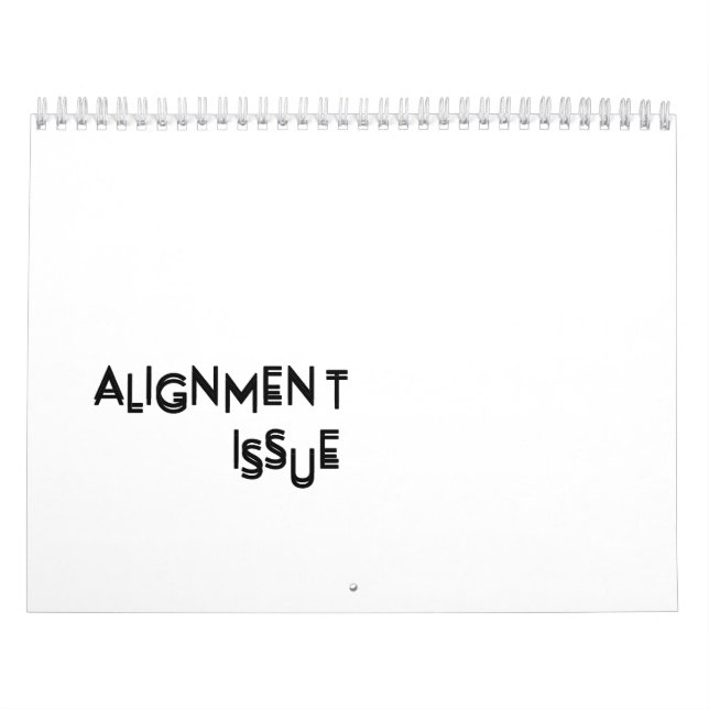 Calendario Alignment Issue Minimalist Oversized Yearly (Tapa)