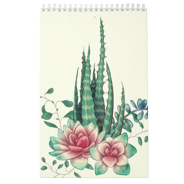 Calendario Aloe Vera sobre las flores (Tapa)