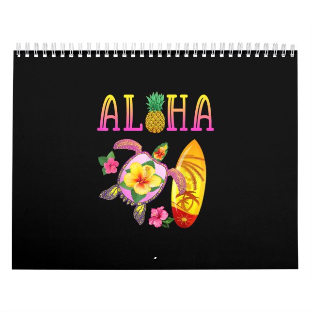 Calendario Aloha Guay Kawaii: Tortuga Hawaii (Tapa)
