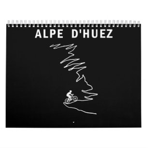 Calendario alpe dhuez en bicicleta de carretera